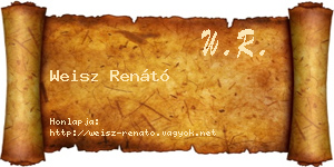 Weisz Renátó névjegykártya